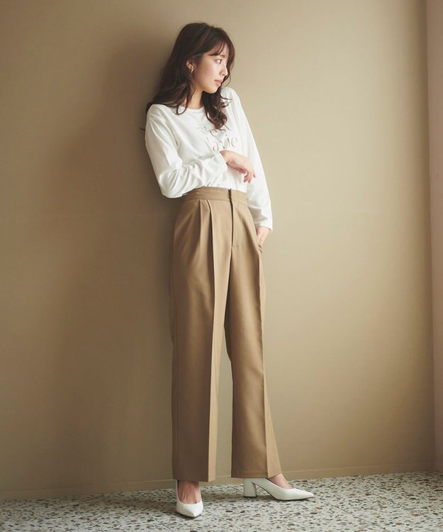 Feroux ロゴロング Tシャツ キャメル系