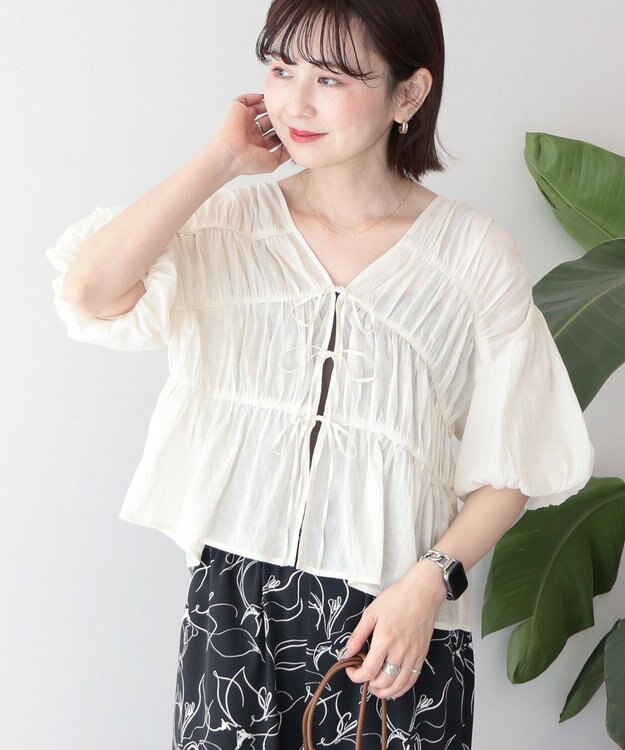 AMERICAN HOLIC フロントリボンブラウス Ivory