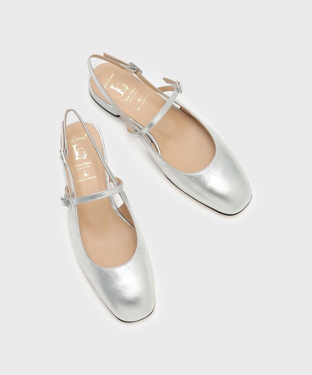 GRACE CONTINENTAL LUCA GROSSI フラットシューズ シルバー