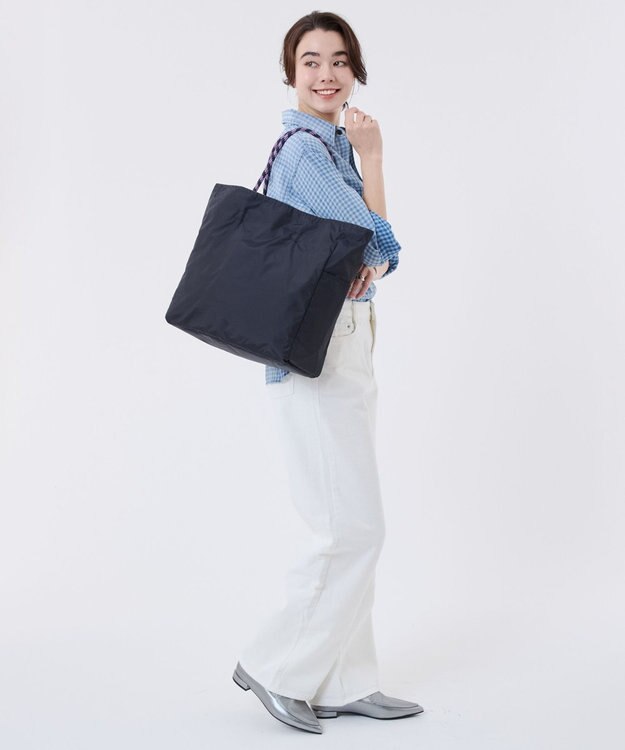 LeSportsac LARGE 2 WAY TOTE/2ウェイビスケットベージュ/ディープシー 2ウェイビスケットベージュ/ディープシー