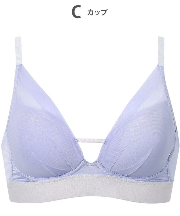 WACOAL ノンワイヤーブラ 【重力ケアブラ】 バストを重力から守る まる胸をキープ サイドのラインすっきり Gカップまで対応 大きいサイズ レディース BXB114 /ワコール パープル