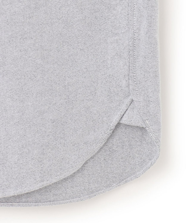 J.PRESS YORK STREET 【UNISEX】起毛オックスフォードシャツ/バンドカラー ライトグレー系