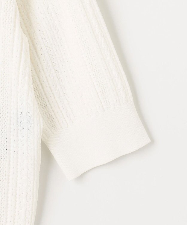 組曲 【前後着用可】MINAレーシーニット カーディガン アイボリー系