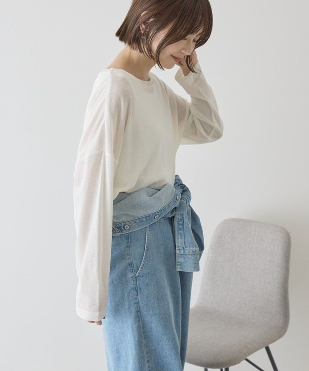 AMERICAN HOLIC シアーカラープルオーバー Off White