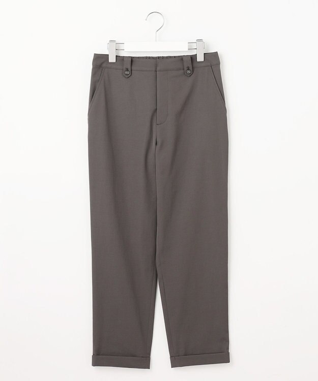 J.PRESS LADIES L 【洗える・吸水速乾】麻シェルドライ テーパード パンツ スレート系