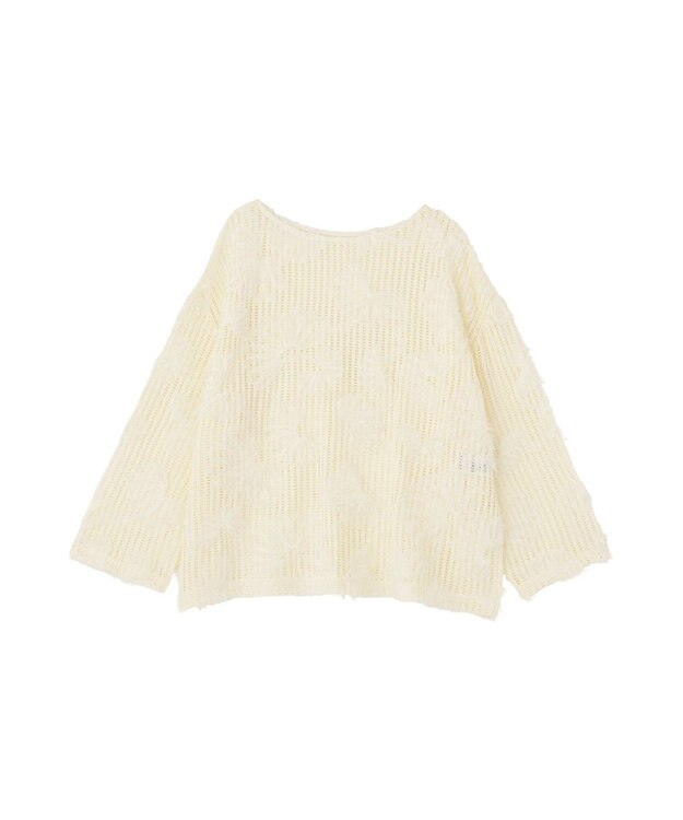 Green Parks レース刺繍プルオーバー Ecru