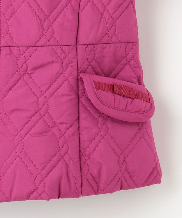 組曲 KIDS 【90-100㎝】中綿キルト コート ラズベリー系