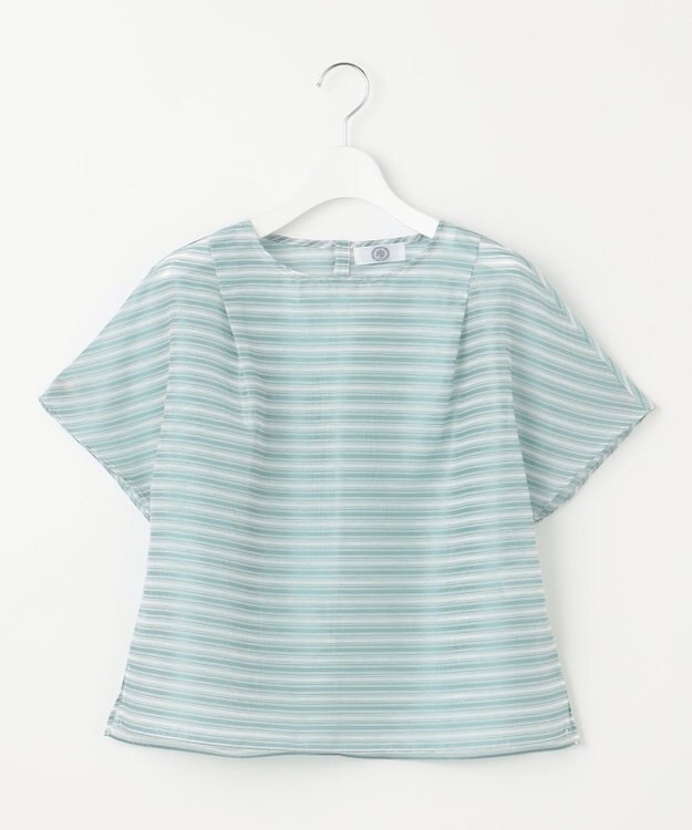 J.PRESS LADIES L シアーボーダーツイン カットソー シーブルー系1