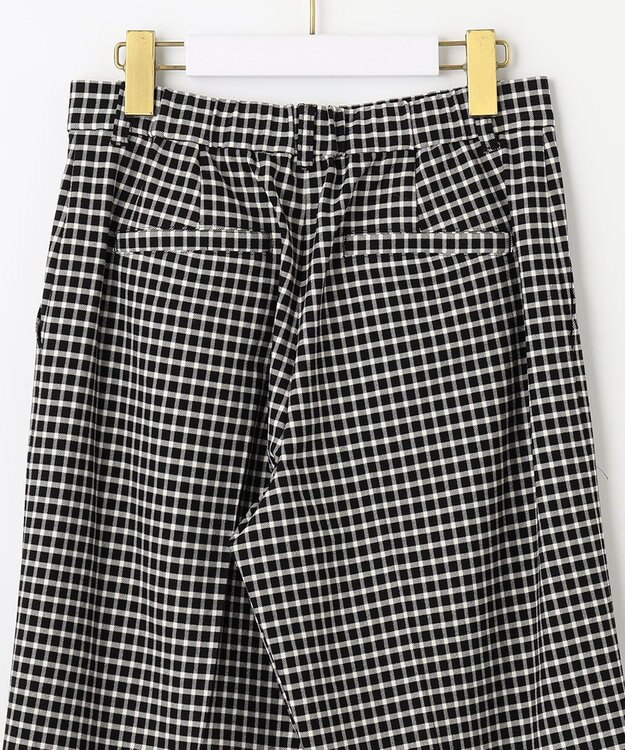 ANY SIS 【保温性あり/洗える】サーモ 2WAYストレッチ ワイドパンツ モノトーンチェック