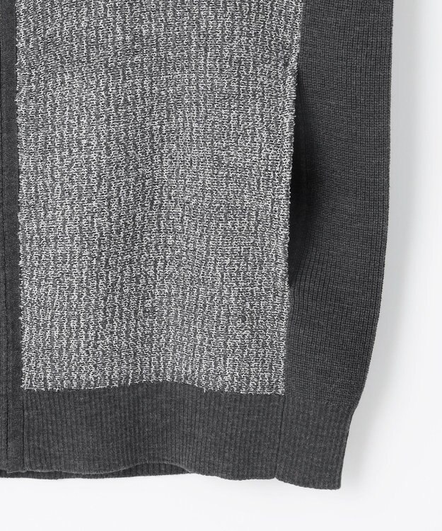 JOSEPH ABBOUD 【軽量/イージーケア】 KARL KARLジップ ニット ブルゾン グレー系