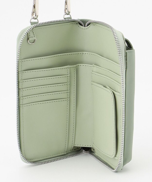 LA BAGAGERIE 【MONICA】バイカラー スマホショルダー グリーン