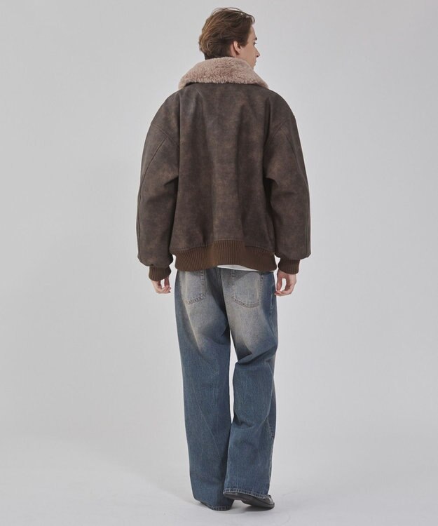 WEGO 【ユニセックス着用ITEM/ウエスト調整可】フレアデニムパンツ デニム中濃加工色