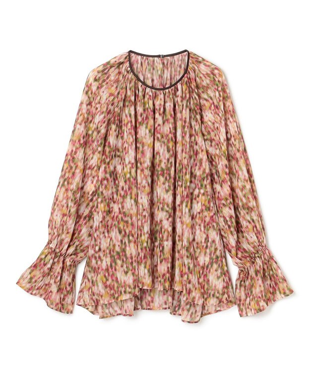 BEIGE， 【洗える】BORONIA / フラワーシフォンブラウス Pink Print