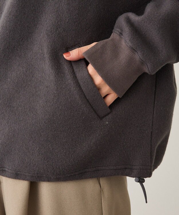 CRAFT STANDARD BOUTIQUE 起毛ハーフジッププルオーバー Charcoal Gray