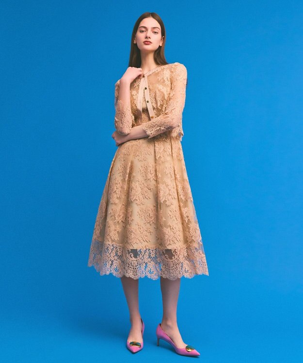 GRACE CONTINENTAL リバーレースジャケット ベージュ