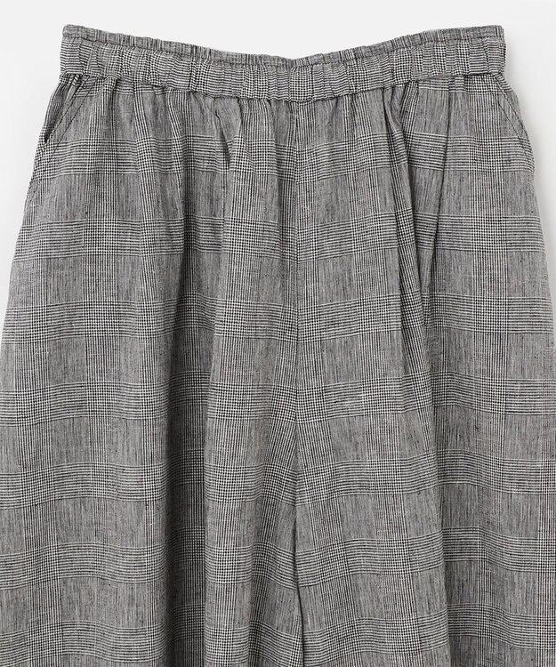 ANY 【接触冷感・UVケア】清涼リネン ガウチョパンツ グレンチェック