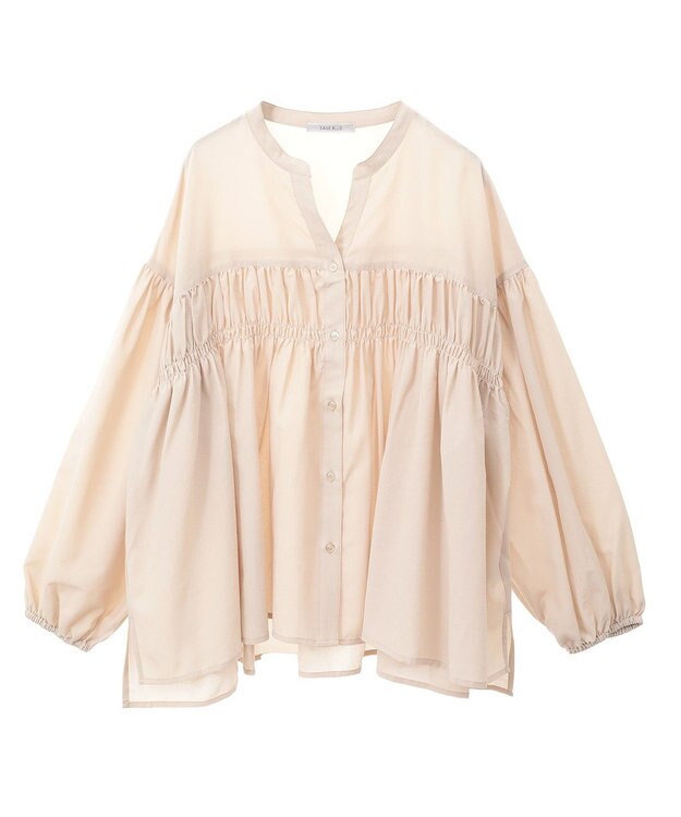 Green Parks シャーリングスキッパーシャツ Light Beige