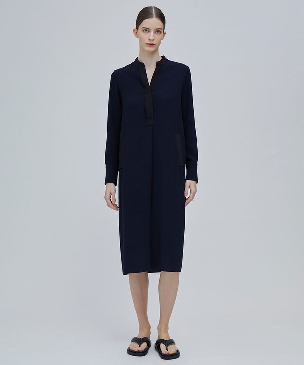 BEIGE， REINE / スキッパードレス Navy x Black