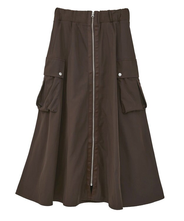 Green Parks ・ＳＵＧＡＲ　ＳＰＯＯＮ　ミリタリーフレアスカート Brown