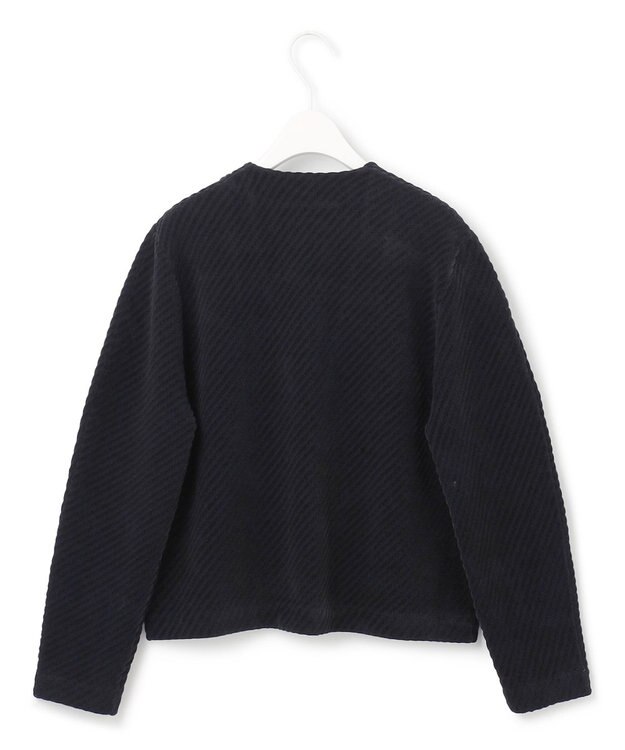 ICB L 【WEB限定カラーあり・洗える】 ジオメトリックパターン カーディガン チャコール系［WEB限定］