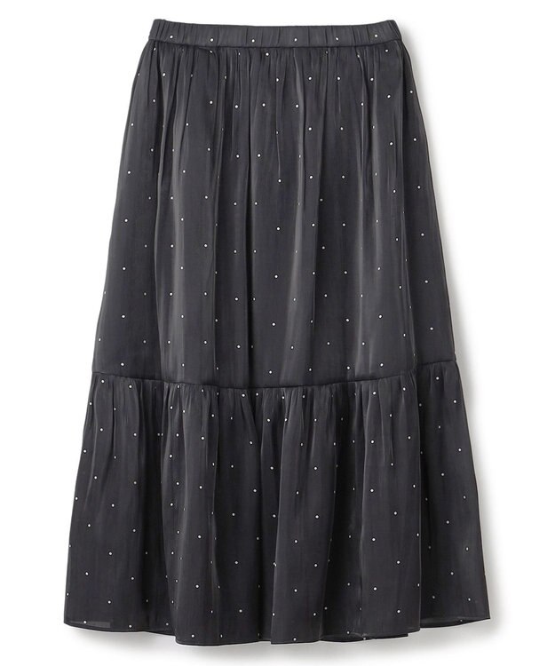 UNFILO シャイニースカート ブラックドット