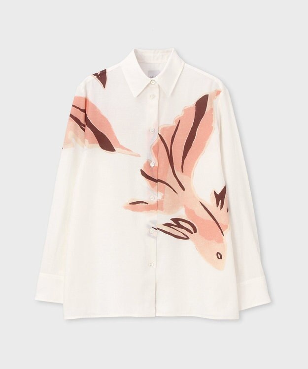 Paul Smith La Peche パネルプリント シャツ ホワイト