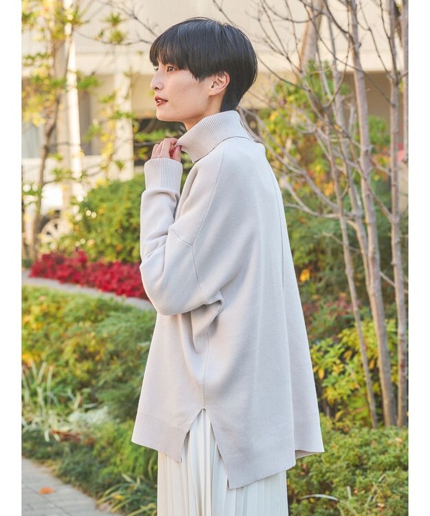 AMERICAN HOLIC バイパチタートルネックニットプルオーバー Gray Beige