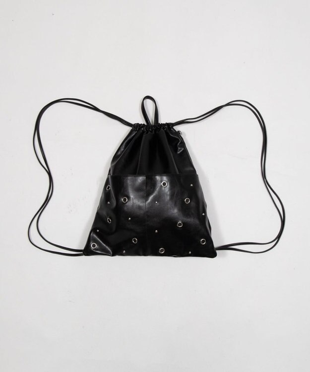 WEGO ハトメデザインナップサック ブラック