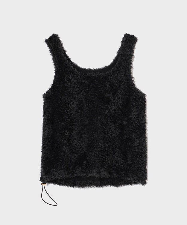 GRACE CONTINENTAL チュールフェザータンクトップ ブラック