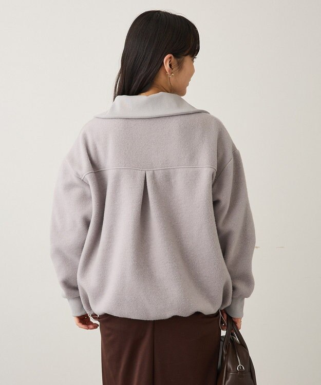 CRAFT STANDARD BOUTIQUE 起毛ハーフジッププルオーバー Light Gray