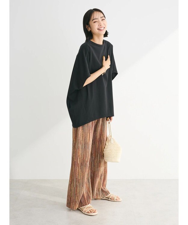 Green Parks 冷っとすずやか　バックバルーンフレンチプルオーバー Black