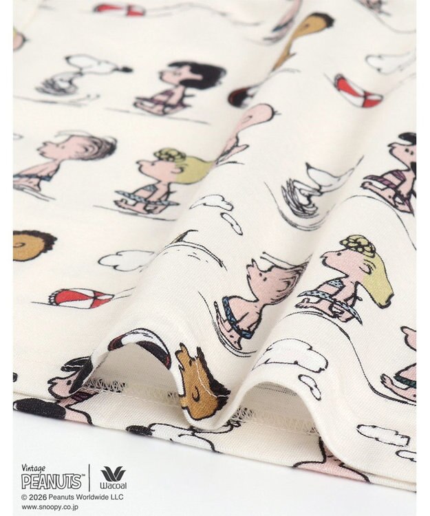 WACOAL PEANUTS ボトムス 8分丈 綿100%(本体) スヌーピー レディース FOT269 /ワコール アイボリー