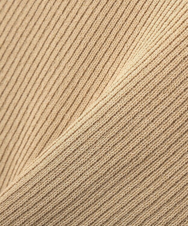 CRAFT STANDARD BOUTIQUE 襟付きコンパクトリブニットカーディガン Beige