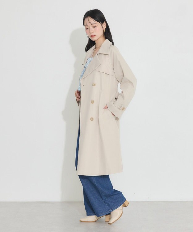 earth music&ecology ベーシックトレンチコート Light Beige