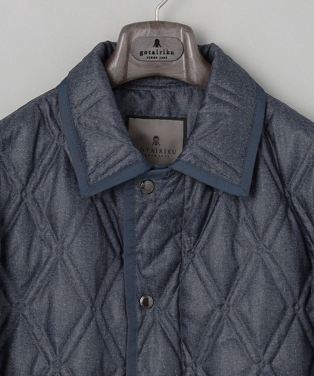 GOTAIRIKU 【仕事で着用可】ブライトシャンブレー キルティング ドレスダウン ネイビー系8