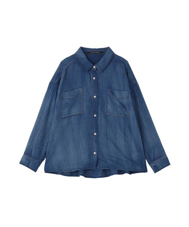 YECCA VECCA シアーデニムシャツ Black