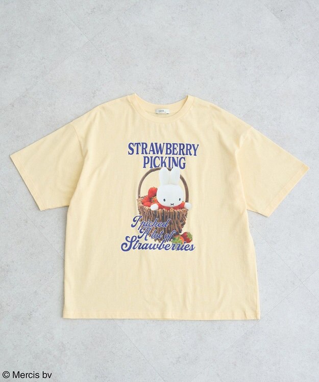 earth music&ecology ｍｉｆｆｙ／ｅａｒｔｈ　ｓｔｒａｗｂｅｒｒｙ　Ｔｅｅ Yellow