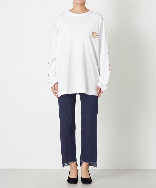 NAVE タブチ×NAVE プリント長袖Tシャツ ホワイト系