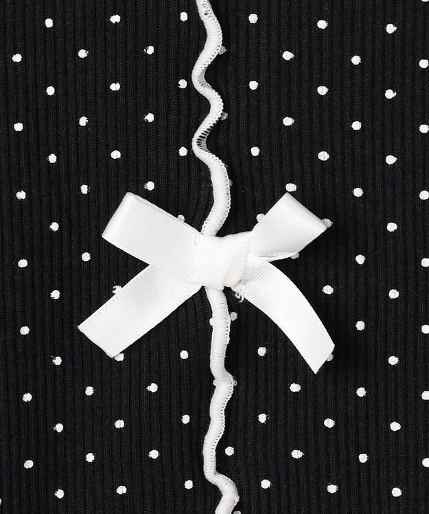 ANY KIDS 【一部店舗/WEB先行販売アイテム】ドット×リボン 半袖Tシャツ ブラック