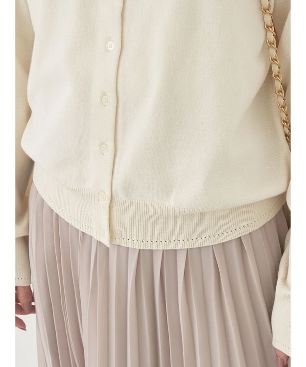 earth music&ecology ＵＶカット加工　ベーシックカーディガン Off White