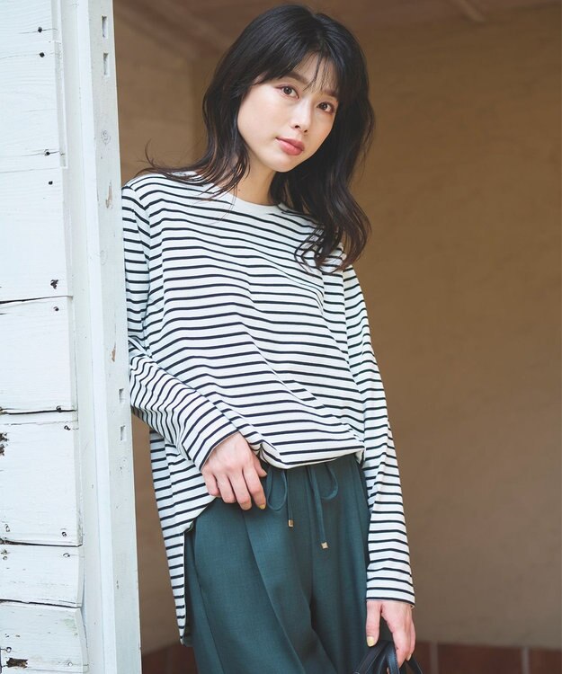 ANY ロングスリーブ テールＴシャツ ボーダー