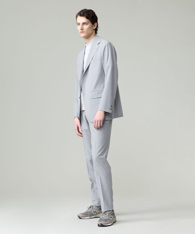 J.PRESS MEN 品格とゆとりの調和【盛夏対応 / 洗える】リラックスセットアップ パンツ ライトグレー系