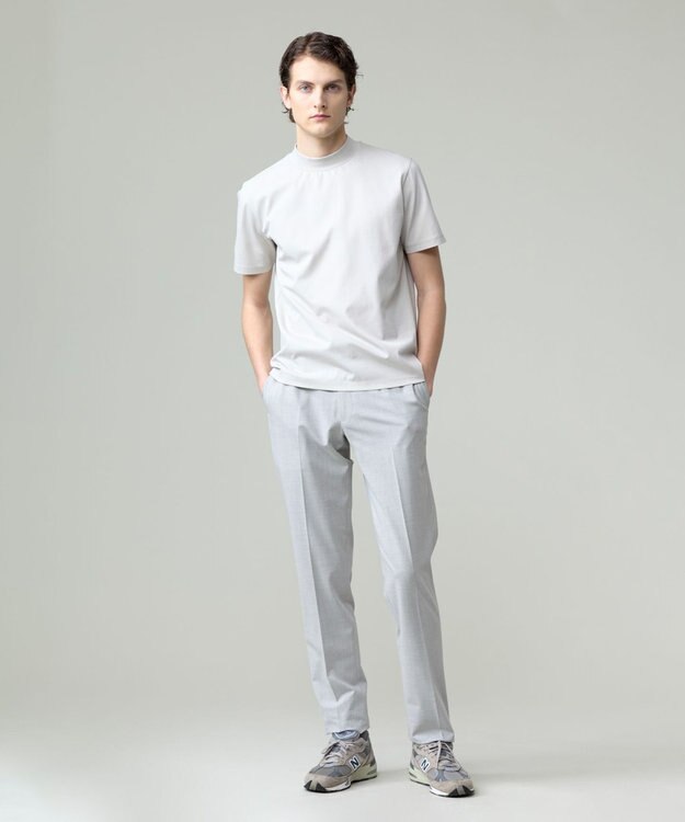 J.PRESS MEN 品格とゆとりの調和【盛夏対応 / 洗える】リラックスセットアップ パンツ ライトグレー系