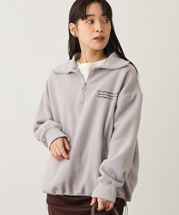 CRAFT STANDARD BOUTIQUE 起毛ハーフジッププルオーバー Light Gray