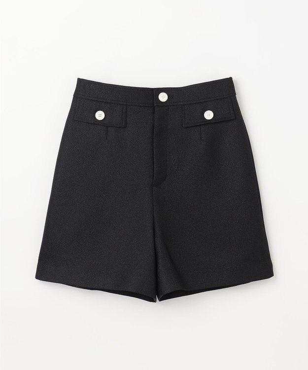 GRACE CONTINENTAL リネンタッチハーフパンツ ブラック