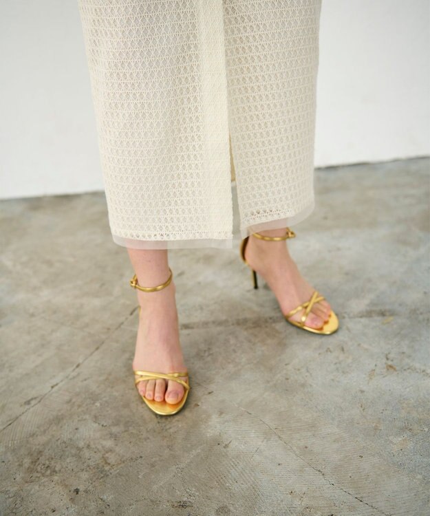 GRACE CONTINENTAL ラッセルメッシュスカート ベージュ