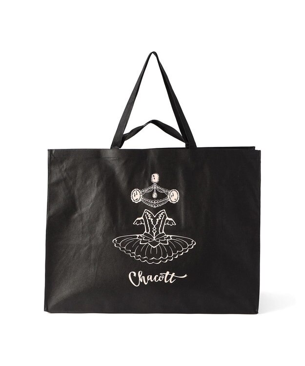 Chacott ジュエルチュチュ不織布バッグL ブラック