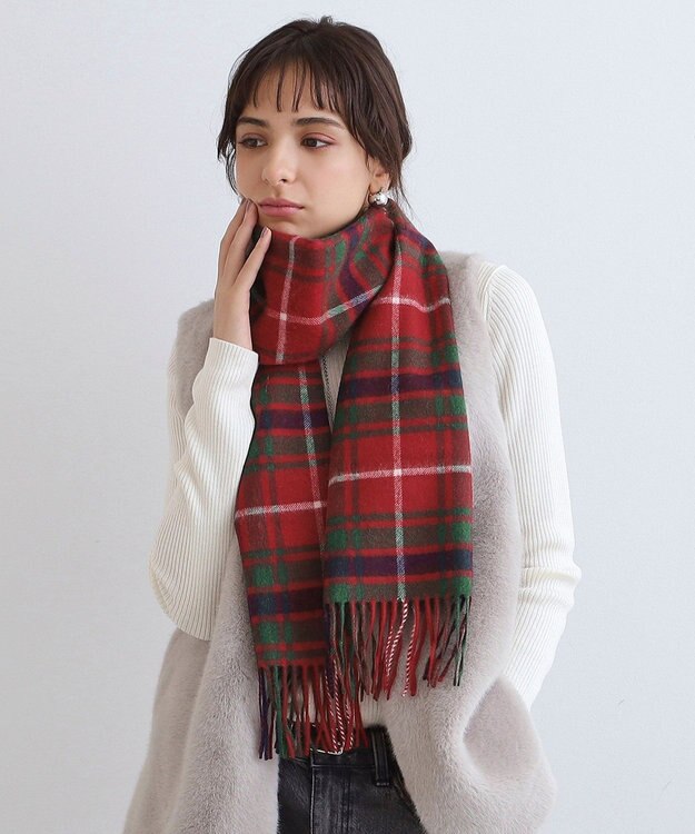 ひ184 超美品　エルメネジルドゼニア　マフラー　カシミヤ100% 赤　レッド 日本製】カシミヤ100% 20年ベストセラー 天使のマフラー（150cm×30cm