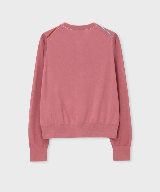 Paul Smith 【洗える】シアー コンビネーション カーディガン ピンク