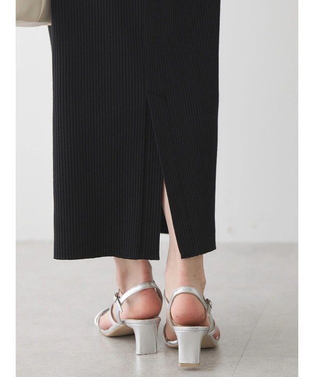 AMERICAN HOLIC 針抜きテレコタイトスカート Black